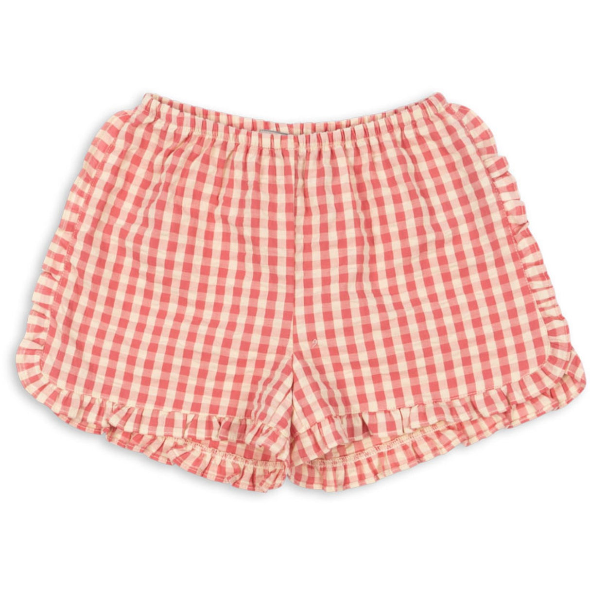 Konges Sløjd Flamingo Plume Check Kim Flæse Shorts GOTS
