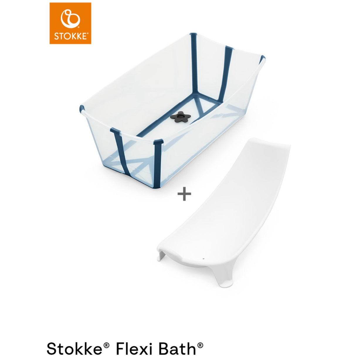 Stokke® Flexi Bath® Babybadekar m. Newborn Support Transparent Blue