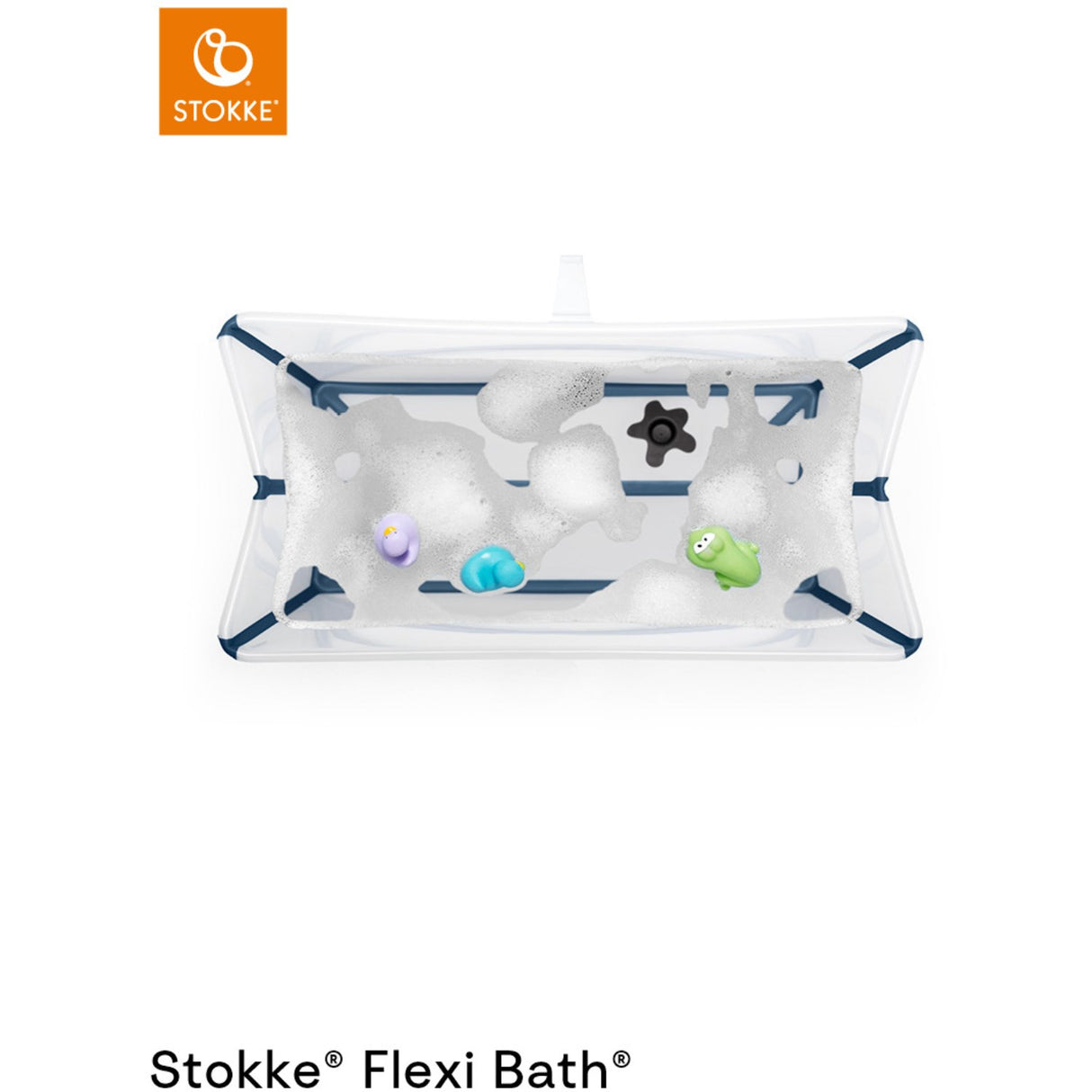 Stokke® Flexi Bath® Babybadekar m. Newborn Support Transparent Blue
