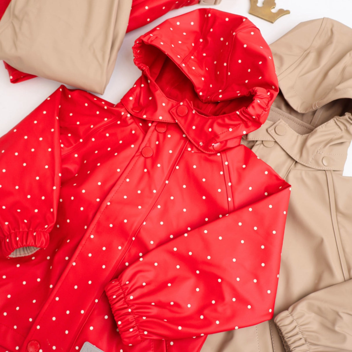 MarMar Rainwear Red Dew Dot Oddy Sæt Outerwear