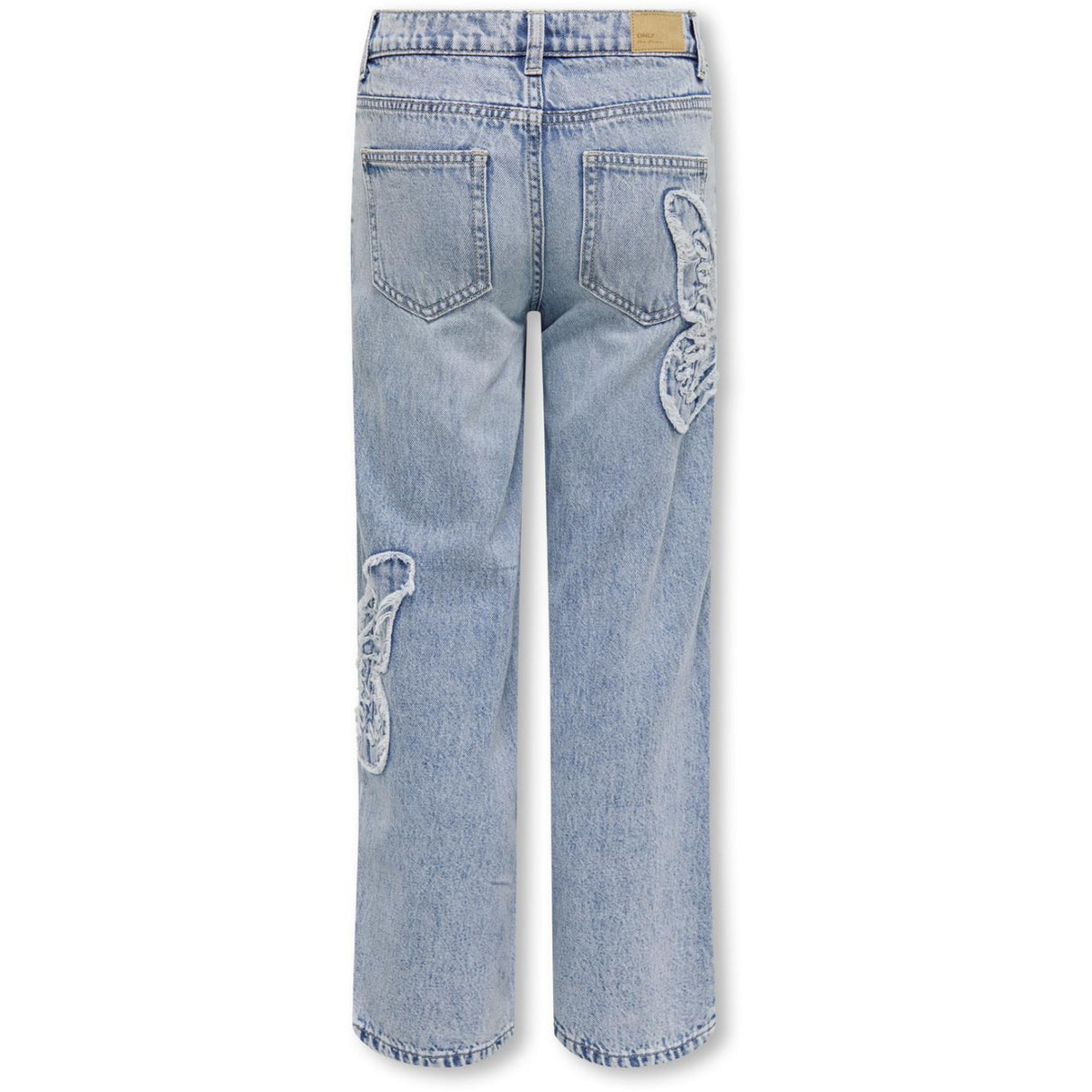 kids ONLY Light Blue Denim Butterflies Jenna Butterfly Wide Jeans Denim