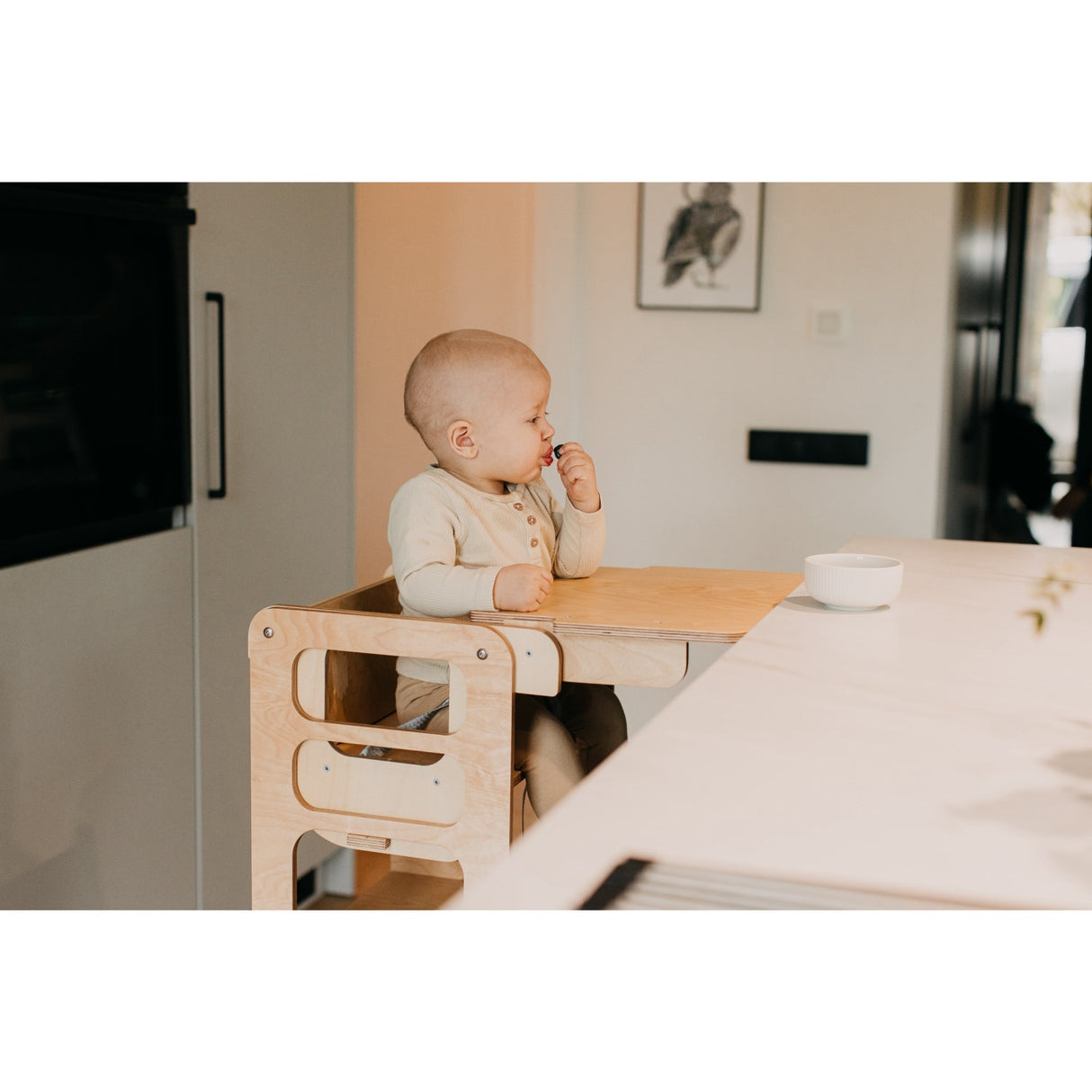 Duck Woodworks Natural High Stol Add-on Til læringstårn