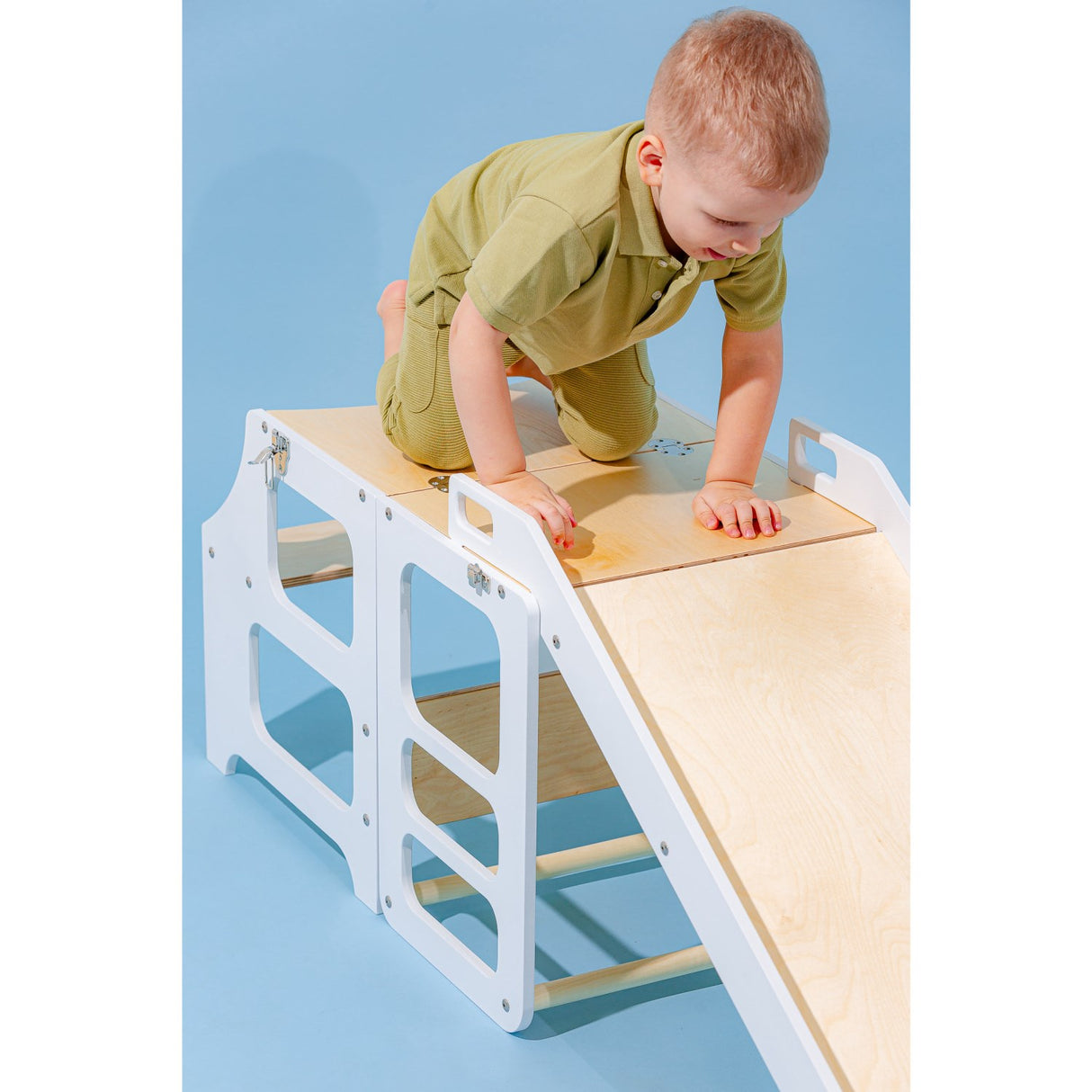 Duck Woodworks Læringstårn m. Rutsjebane White