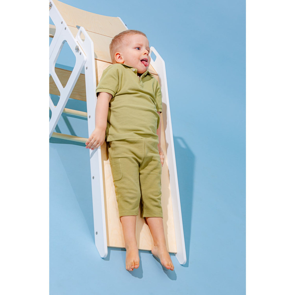 Duck Woodworks Læringstårn m. Rutsjebane White