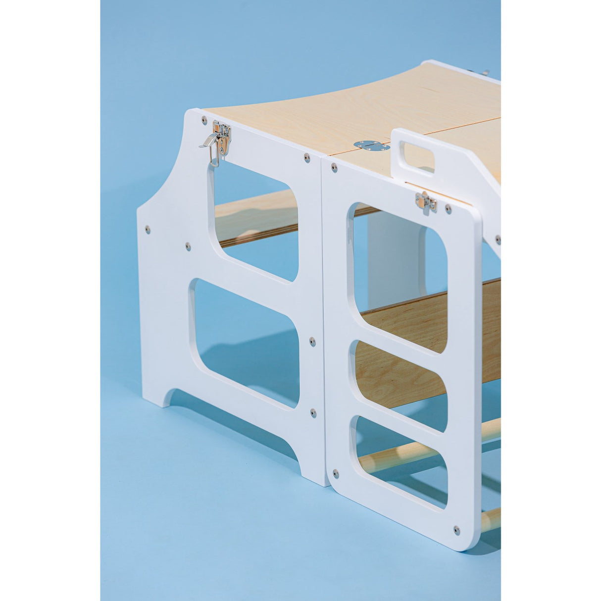 Duck Woodworks Læringstårn m. Rutsjebane White