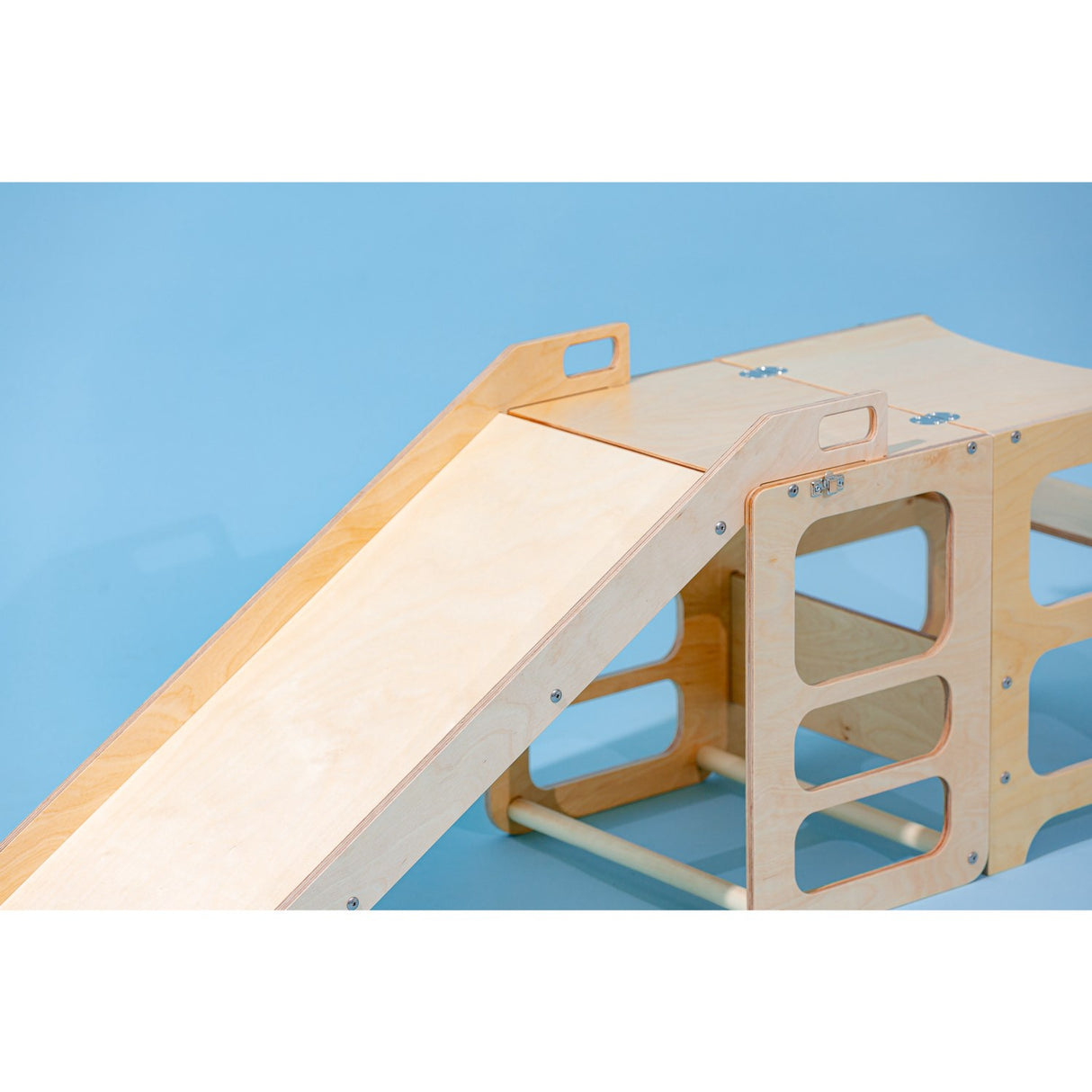 Duck Woodworks Læringstårn m. Rutsjebane Natural