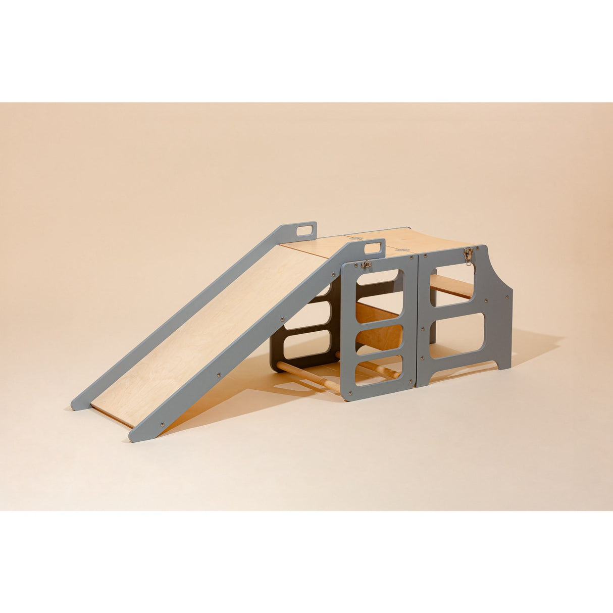 Duck Woodworks Læringstårn m. Rutsjebane Grey