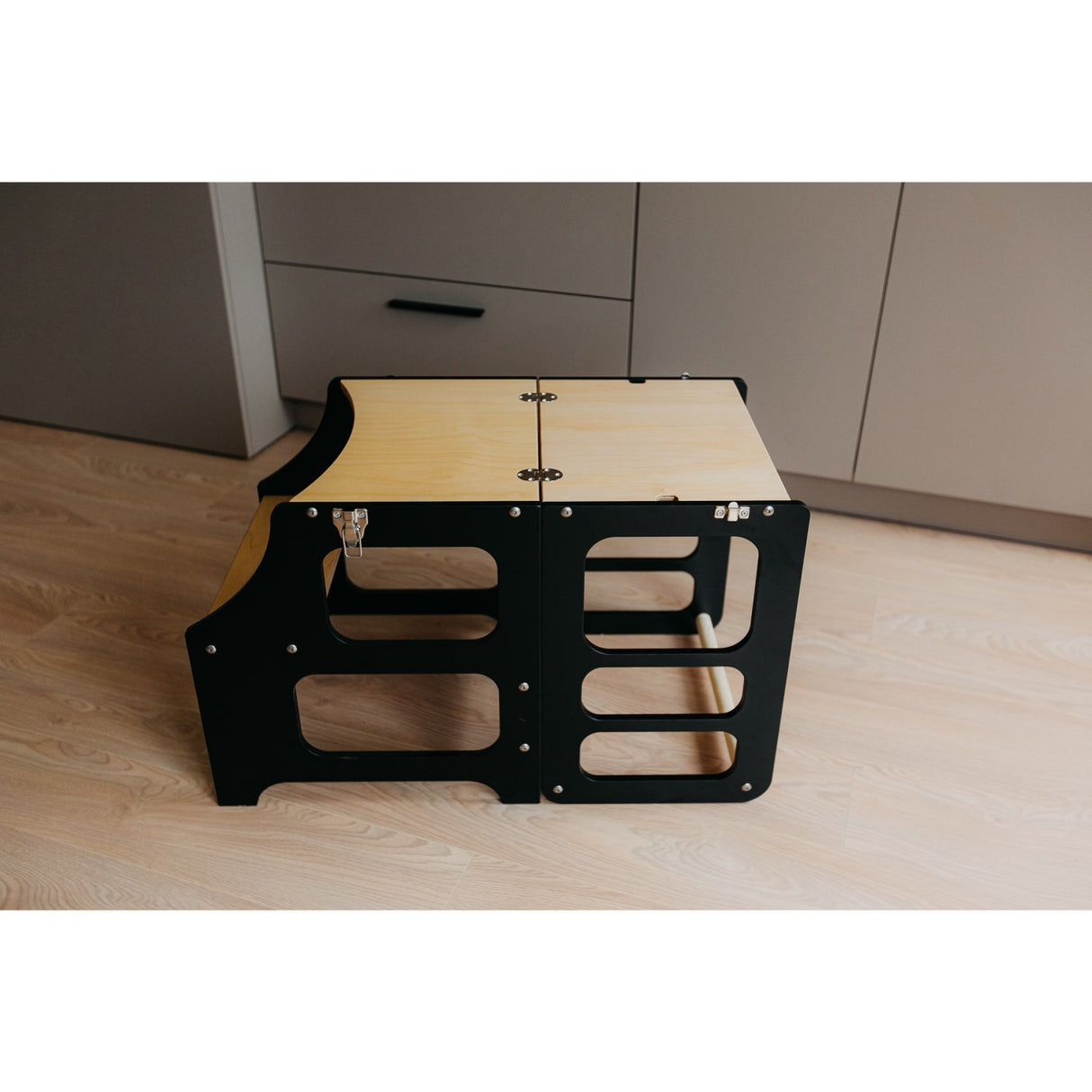 Duck Woodworks Foldbart Læringstårn Black