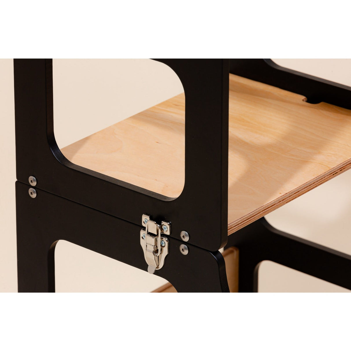 Duck Woodworks Foldbart Læringstårn Black