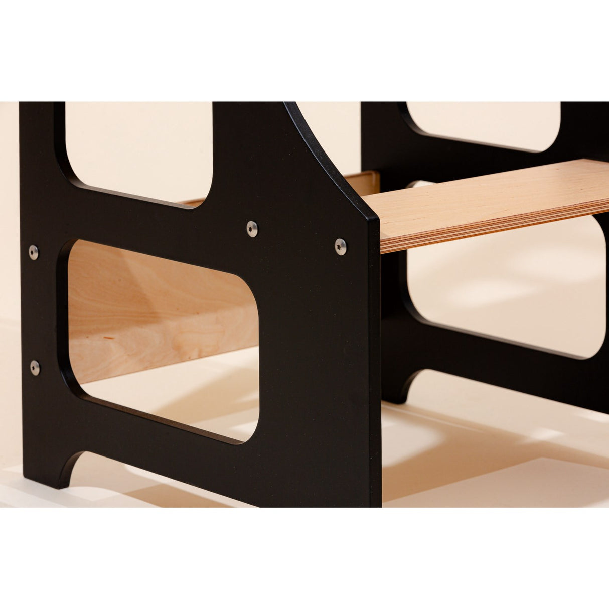 Duck Woodworks Foldbart Læringstårn Black