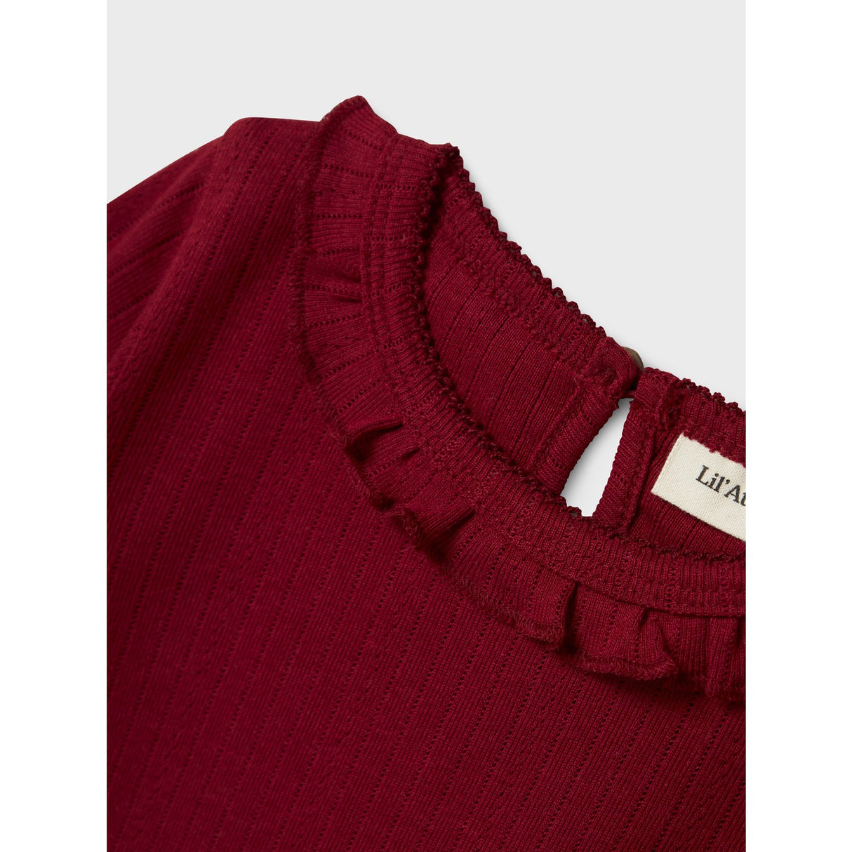 Lil'Atelier Red Dahlia Rachel Nim Slim Bluse