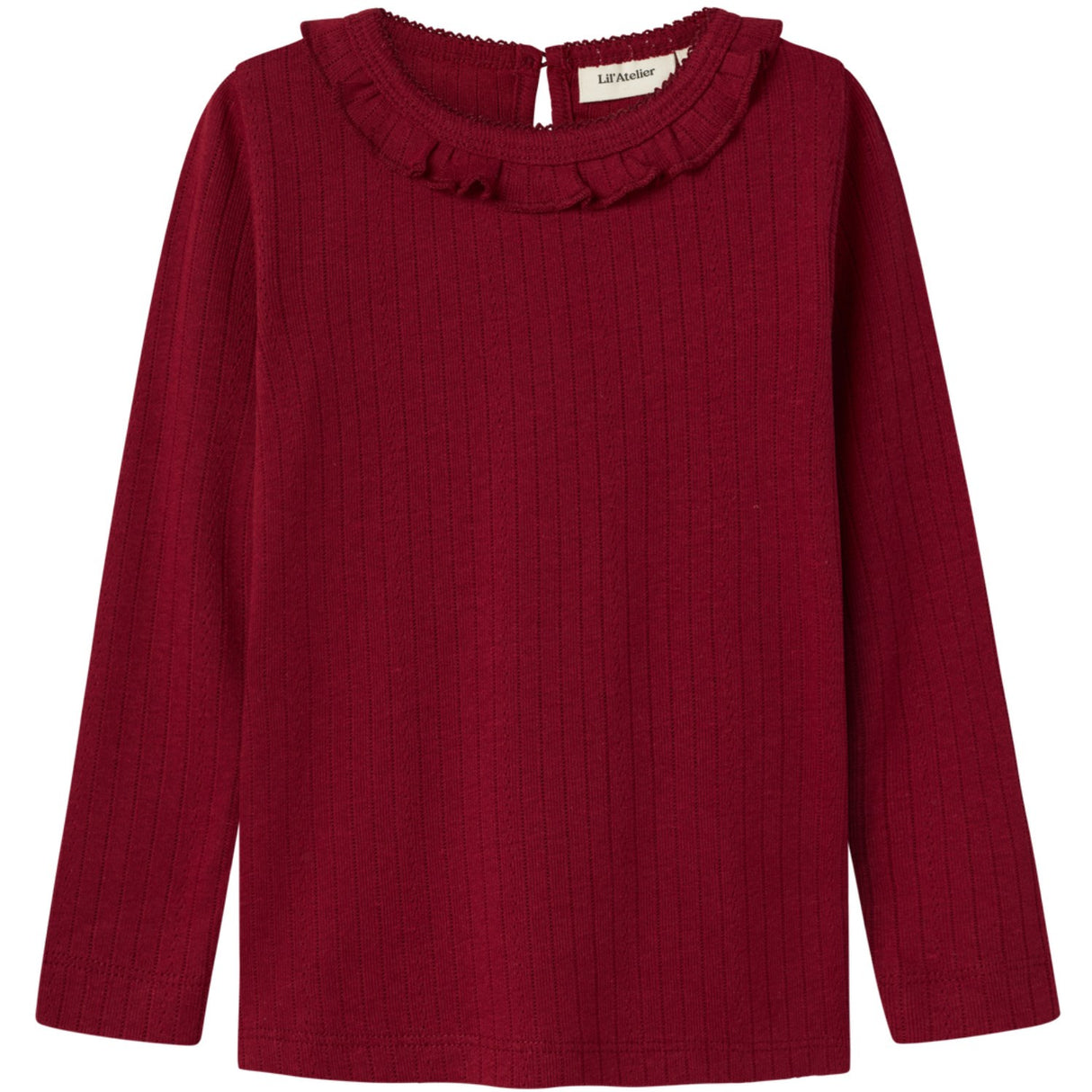 Lil'Atelier Red Dahlia Rachel Nim Slim Bluse