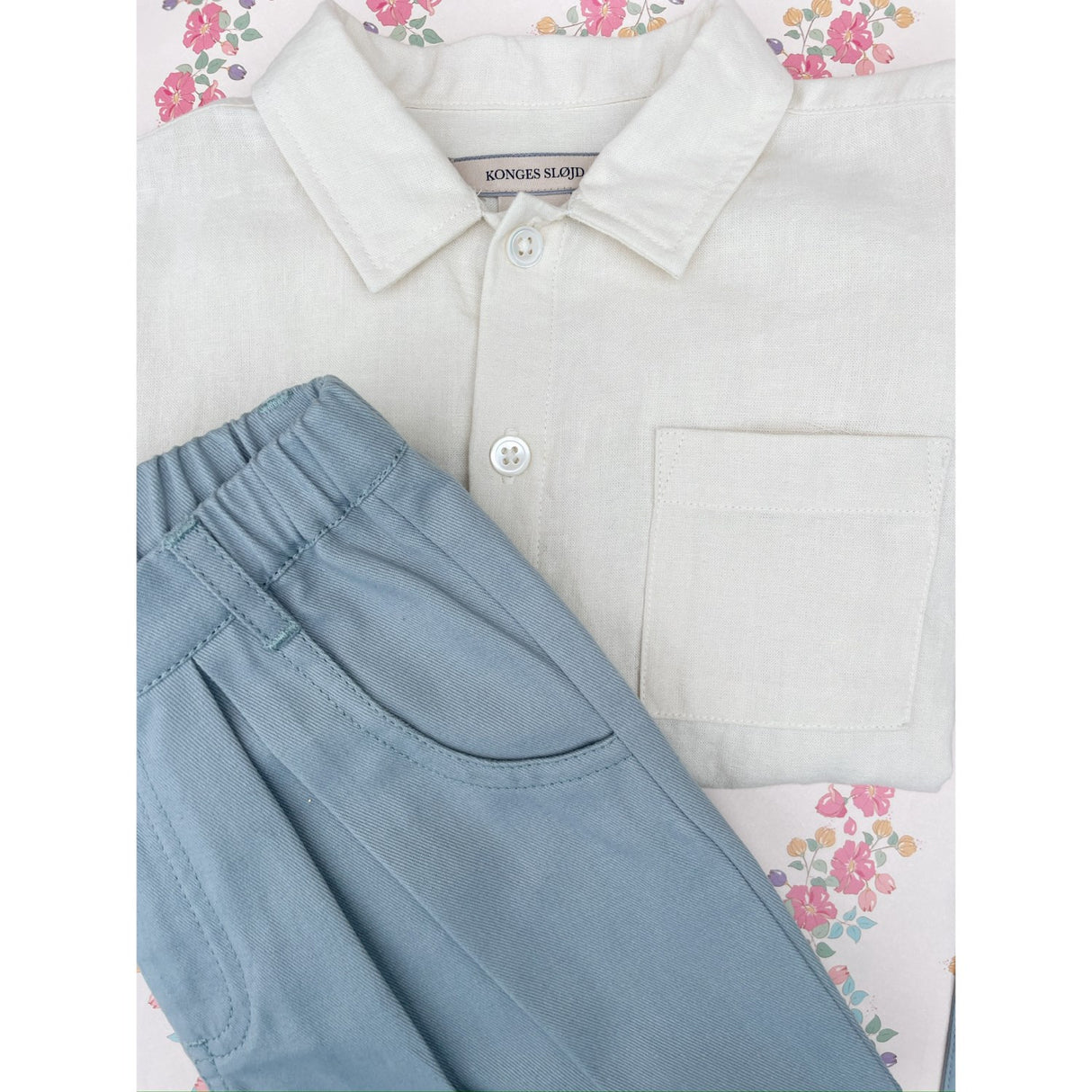 Konges Sløjd Ashley Blue Celebration Frankie Bukser GOTS