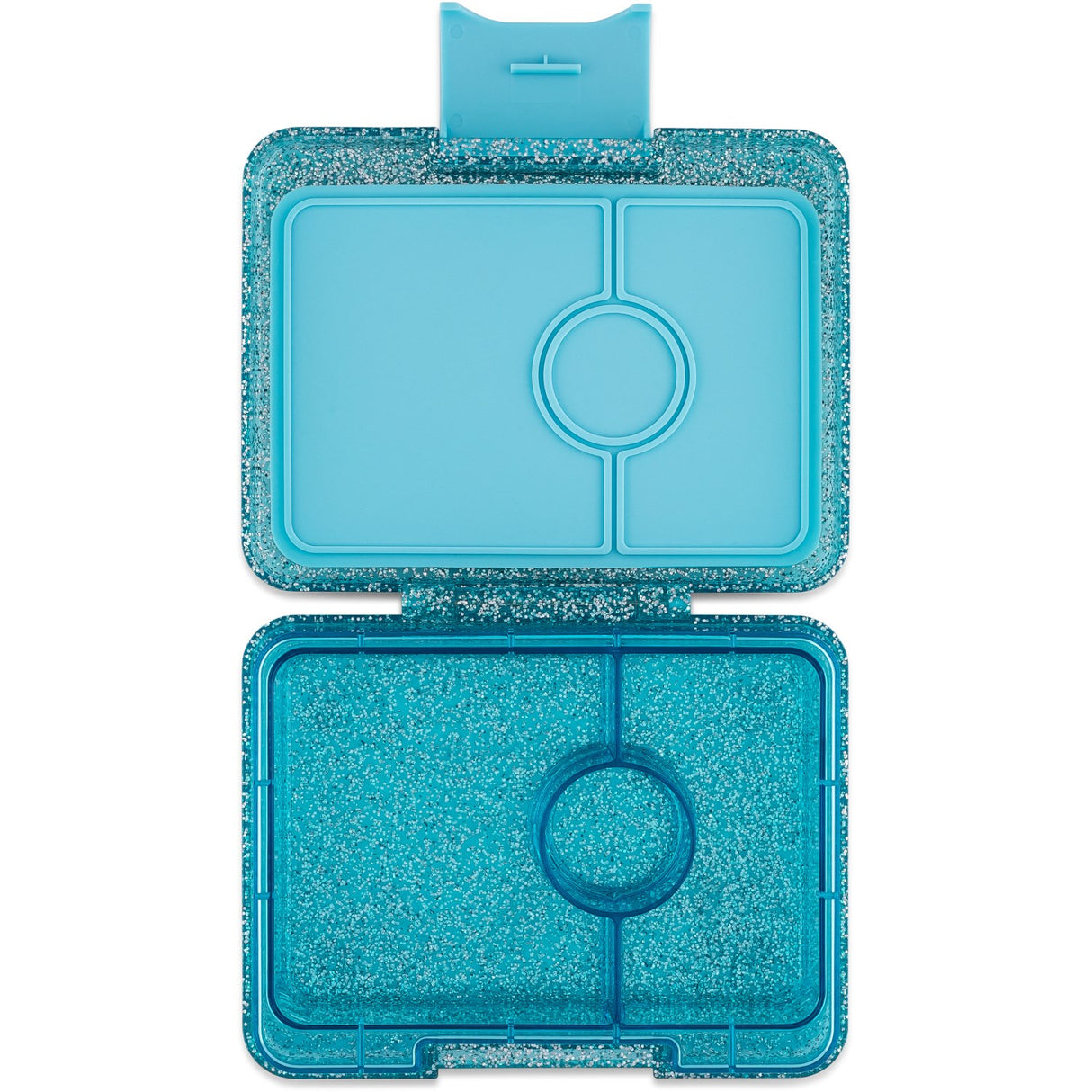 Yumbox Twinkle Aqua Glitter / Clear Blue Tray Snack Size Small Bento Madkasse