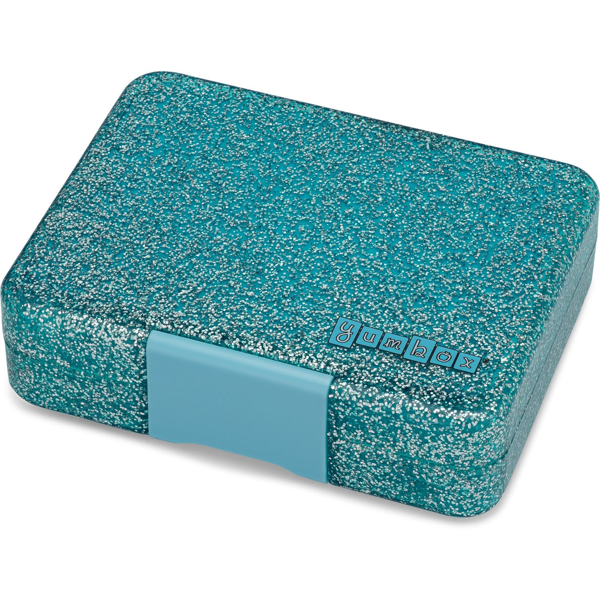 Yumbox Twinkle Aqua Glitter / Clear Blue Tray Snack Size Small Bento Madkasse