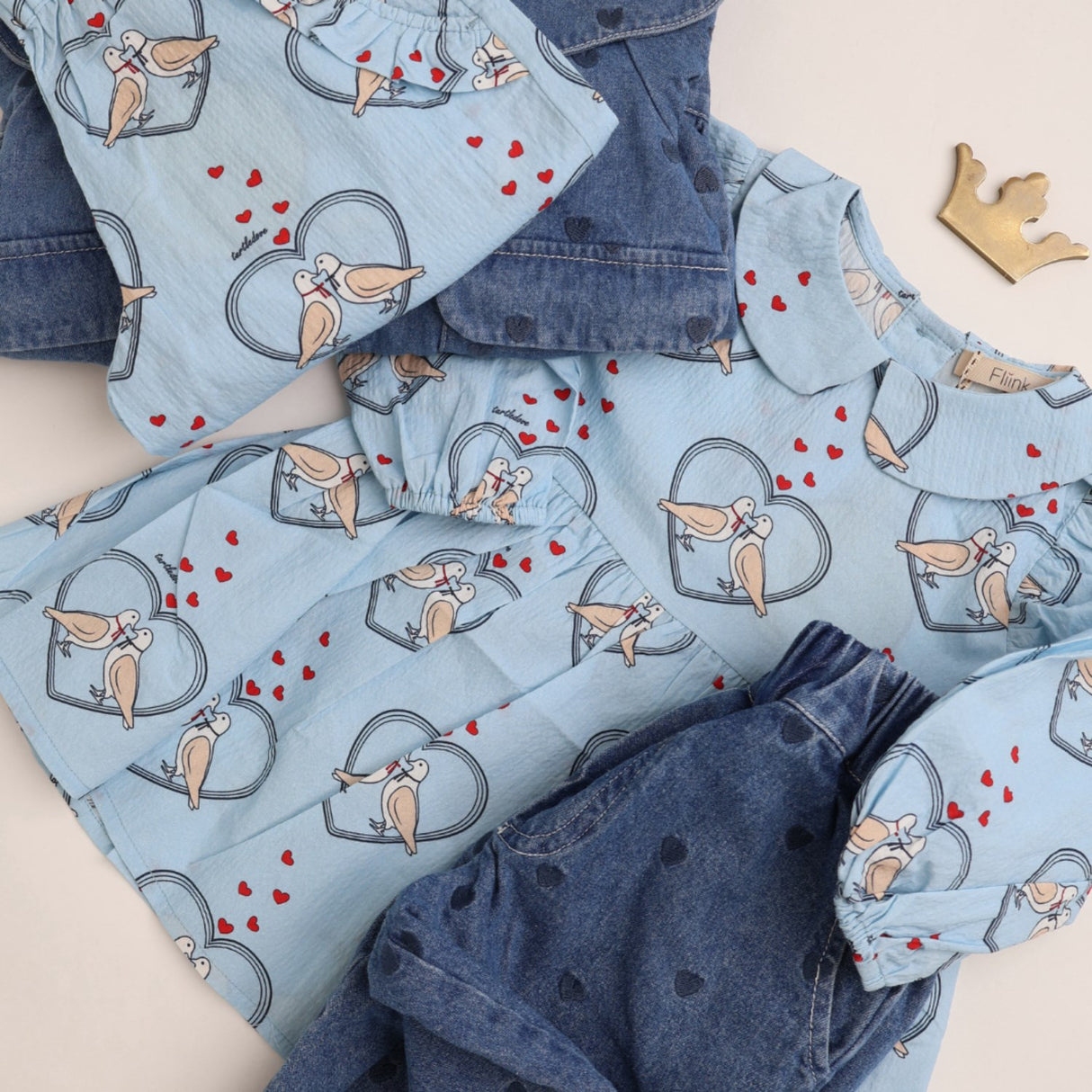 Fliink Dream Blue Aop Colombe Ls Tunika