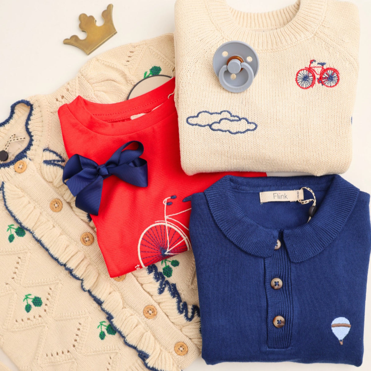 Fliink Sandshell Mela Ruffle Cardigan