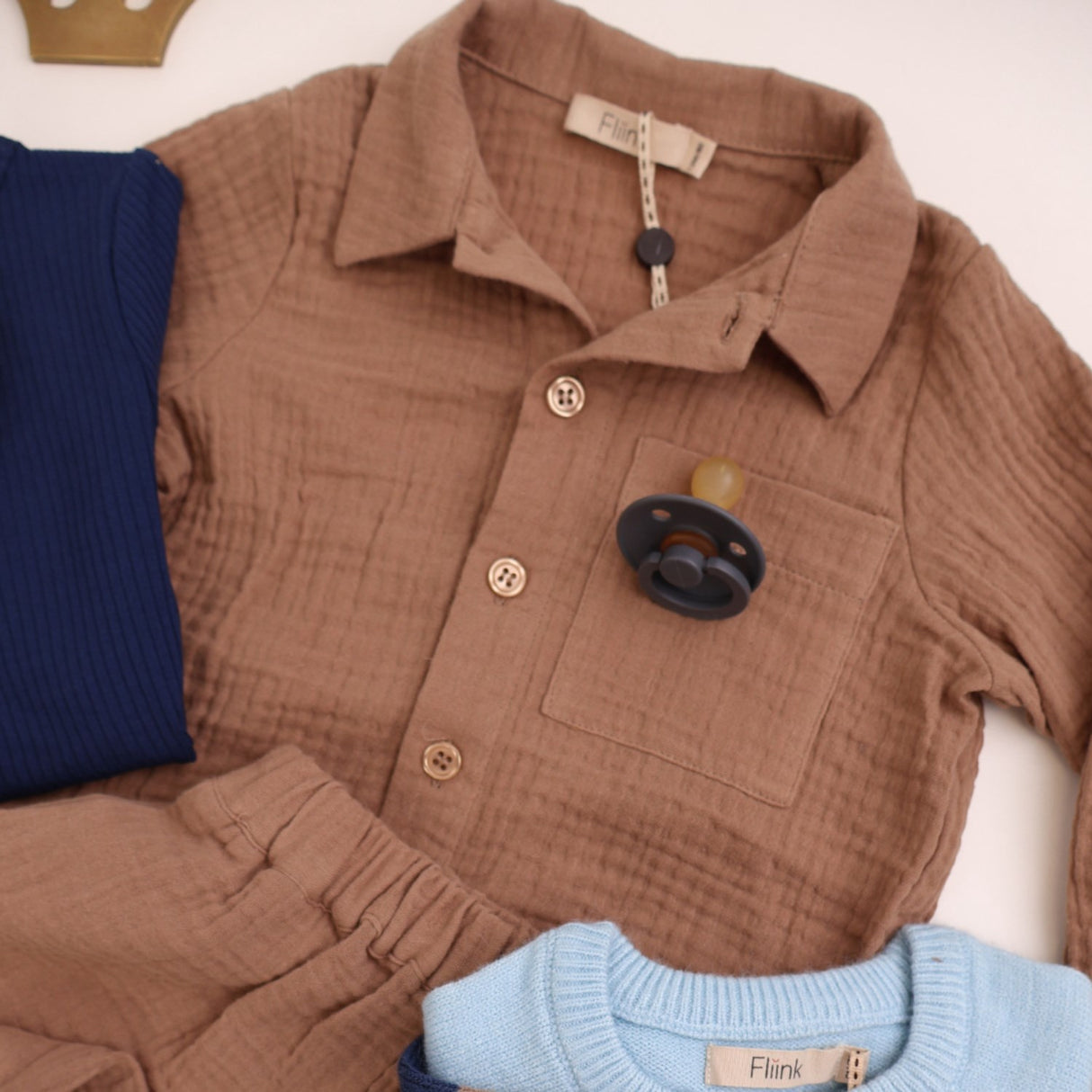 Fliink Pine Bark Elmo Ls Skjorte