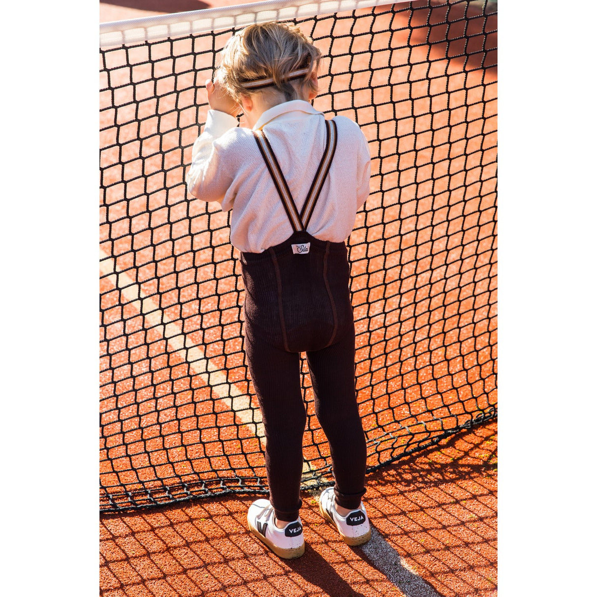 Silly Silas Chocolate Brown Striped Footless Strømpebukser