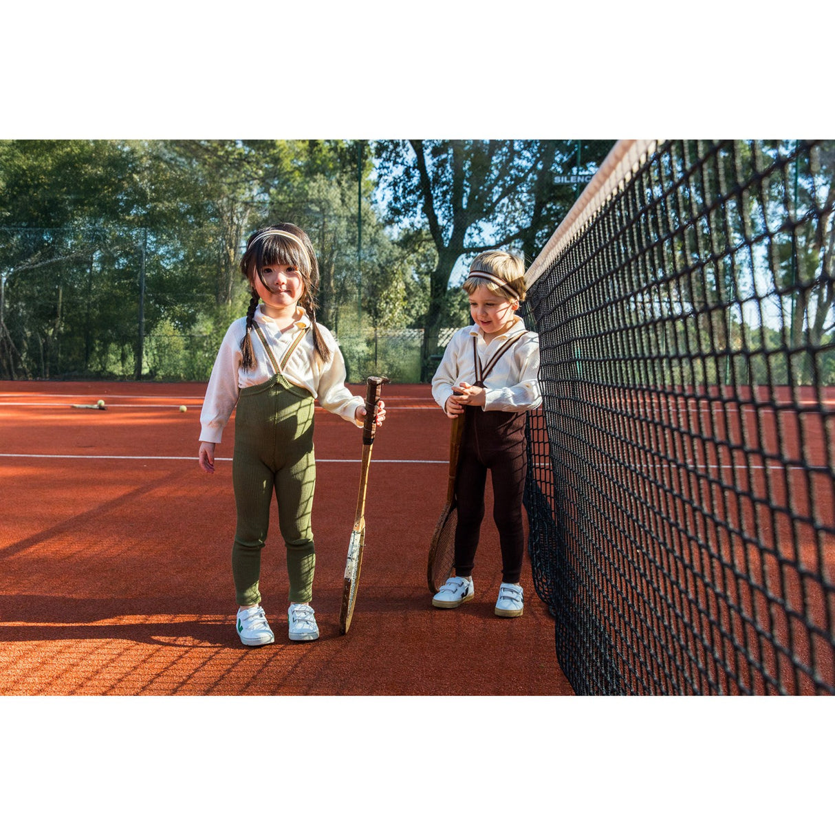 Silly Silas Olive Striped Footless Tights