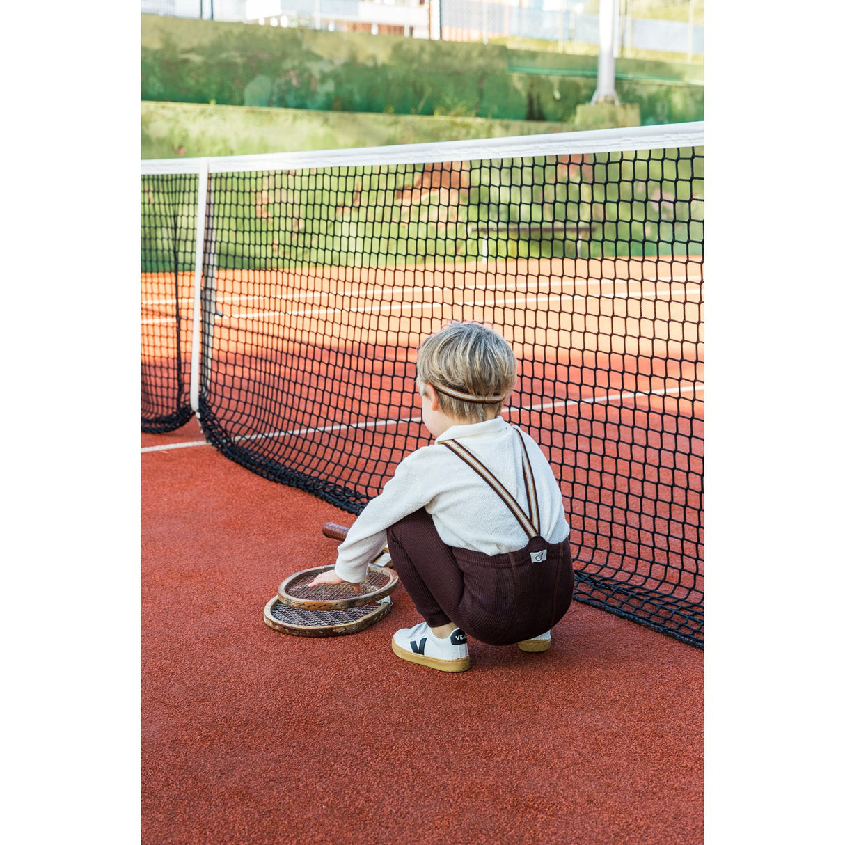 Silly Silas Chocolate Brown Striped Footless Strømpebukser