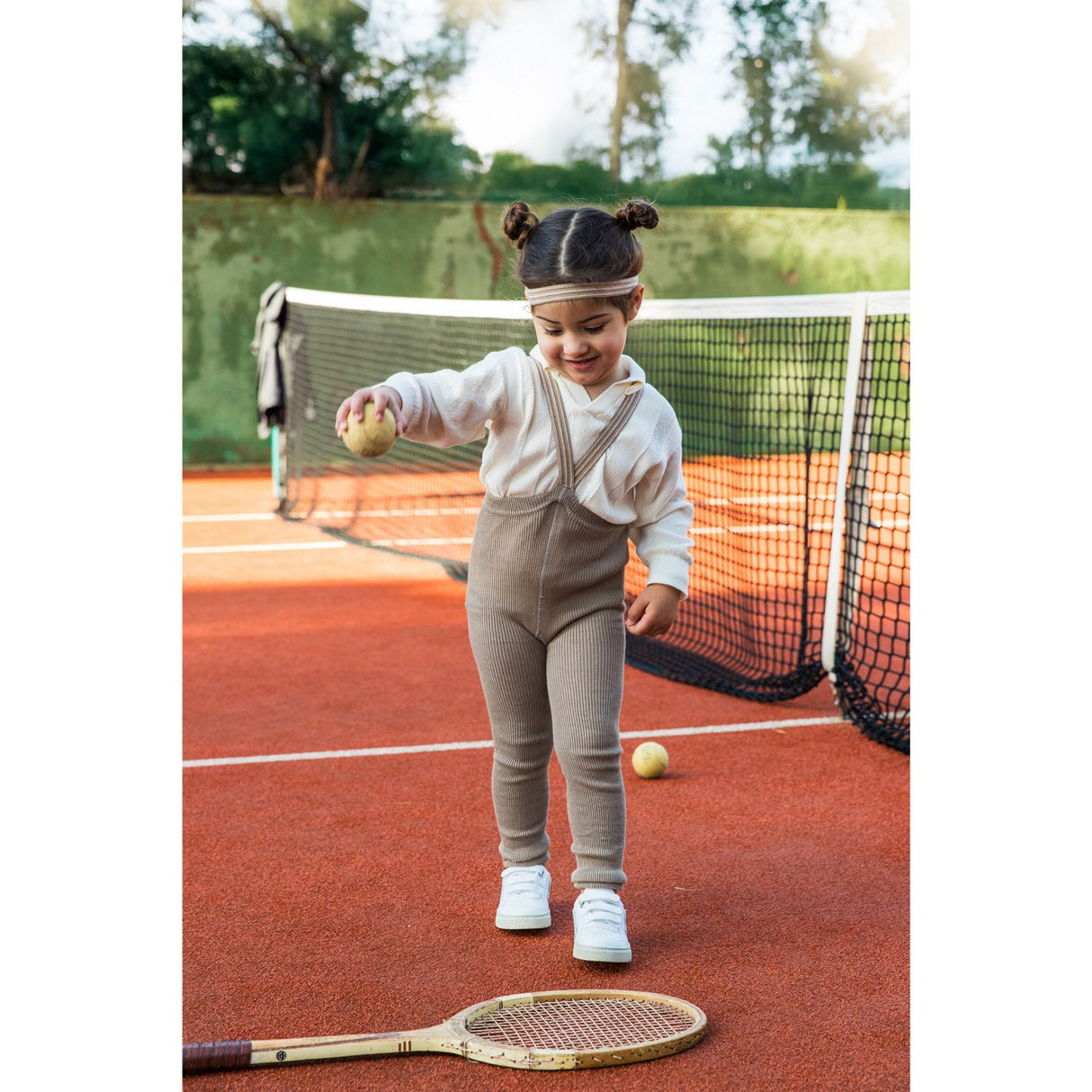 Silly Silas Oyster Grey Striped Footless Tights