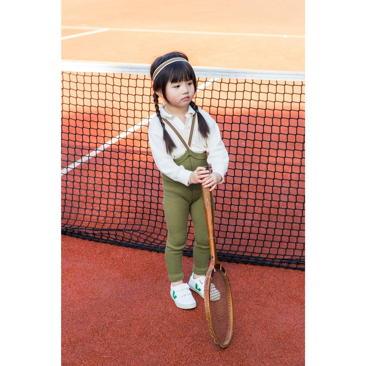 Silly Silas Olive Striped Footless Tights