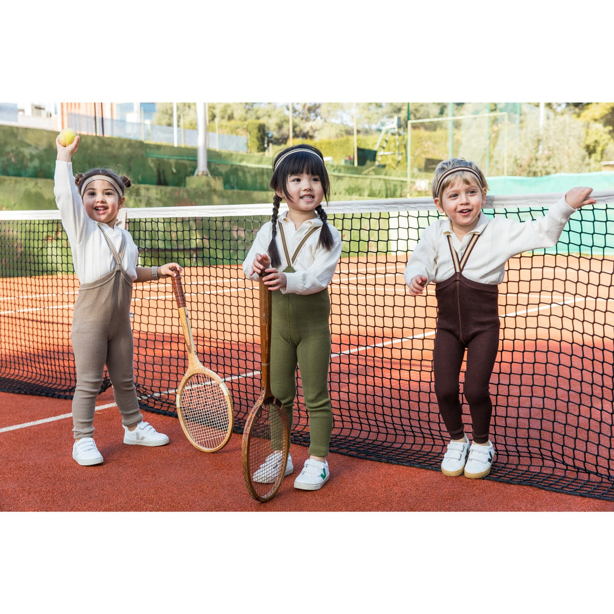 Silly Silas Chocolate Brown Striped Footless Strømpebukser