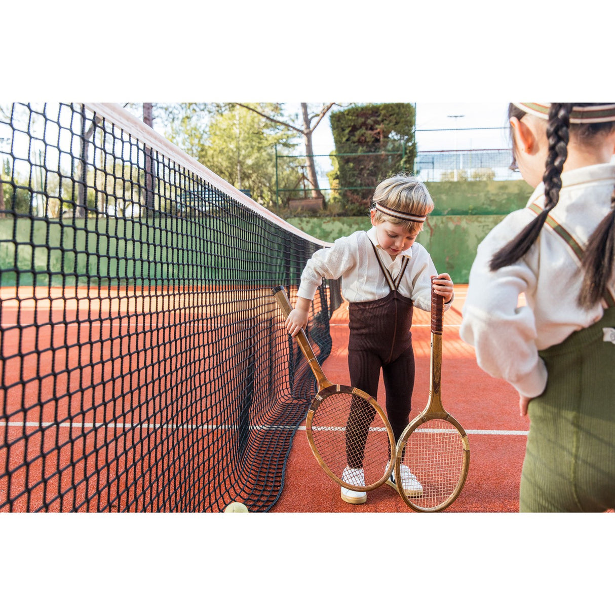 Silly Silas Chocolate Brown Striped Footless Strømpebukser