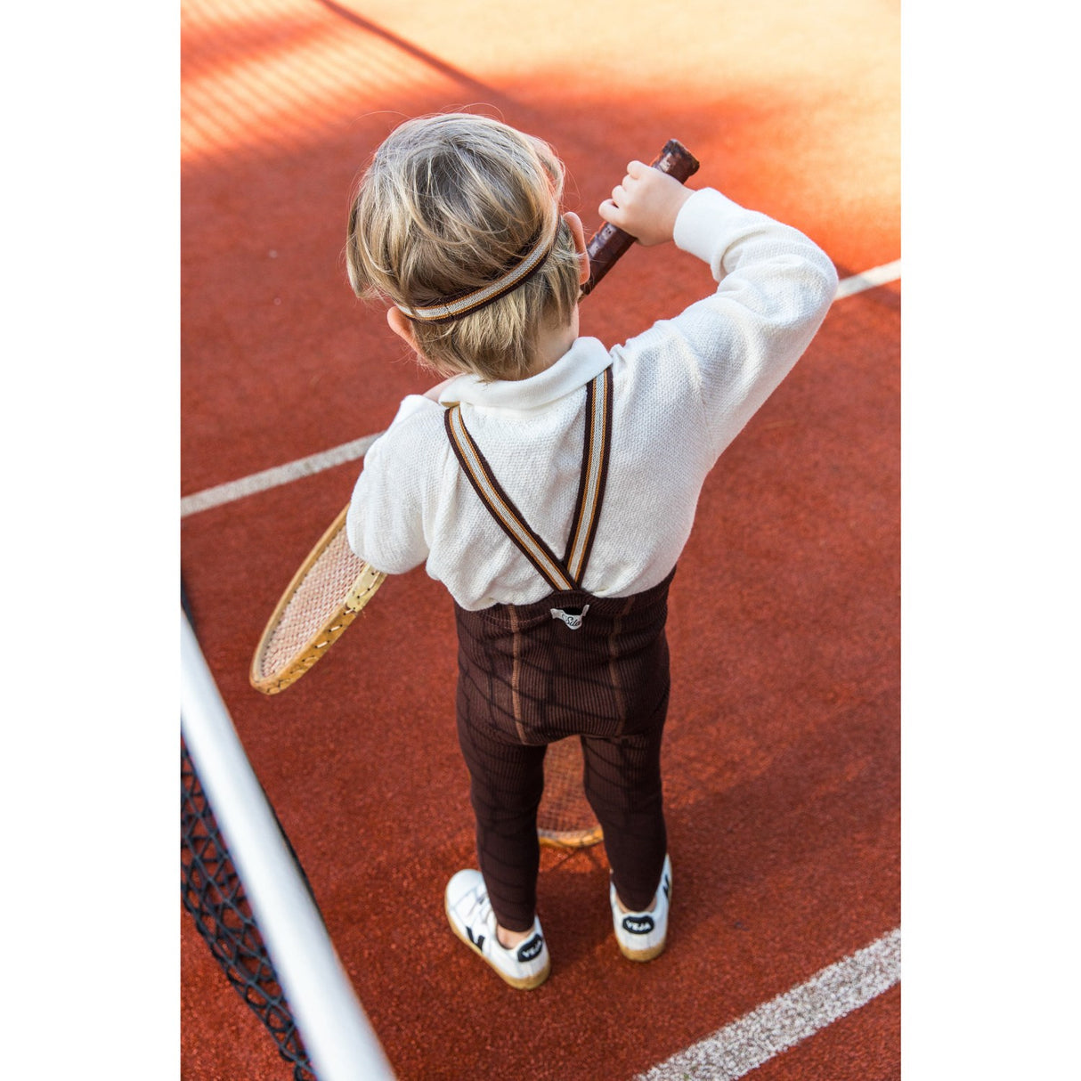 Silly Silas Chocolate Brown Striped Footless Strømpebukser