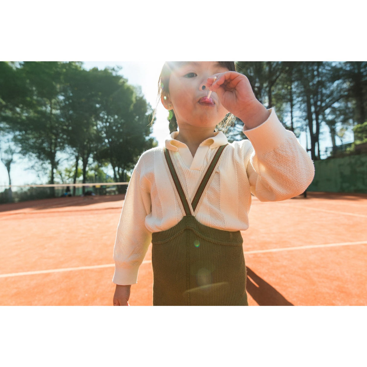 Silly Silas Olive Striped Footless Tights