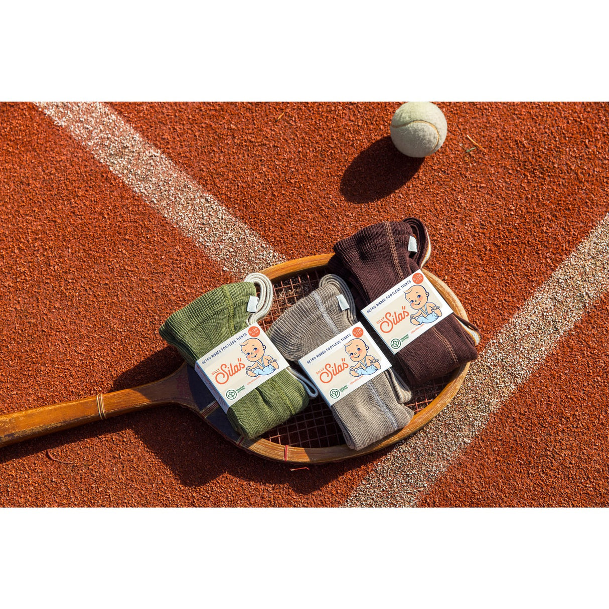 Silly Silas Olive Striped Footless Tights