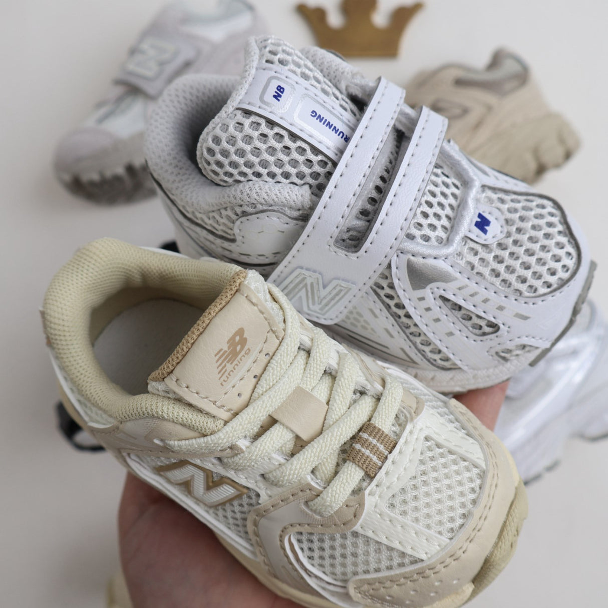 New Balance White New Balance 1906 Kids Hook & Loop