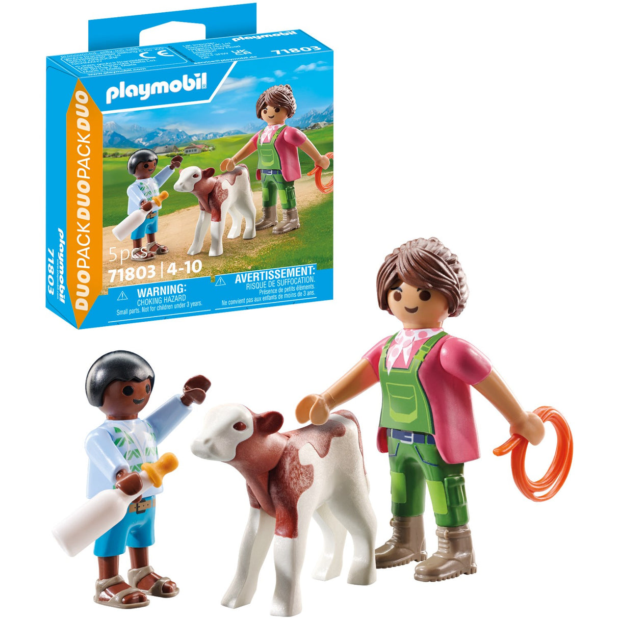 Playmobil® Farmer med Kalv