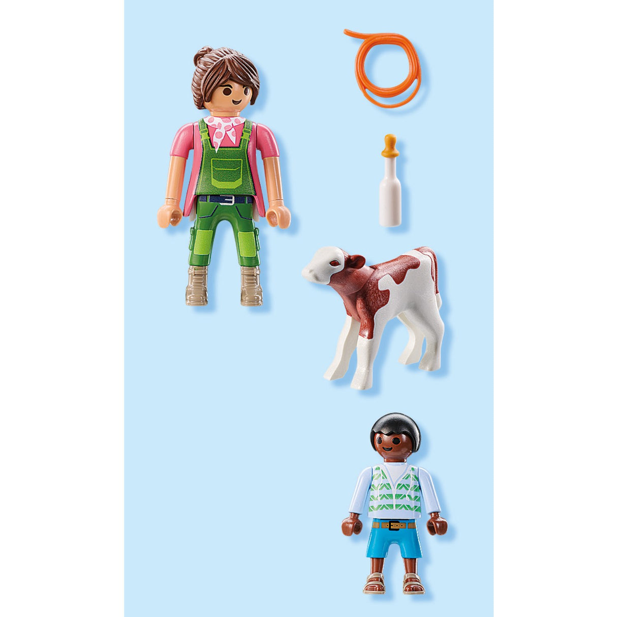 Playmobil® Farmer med Kalv
