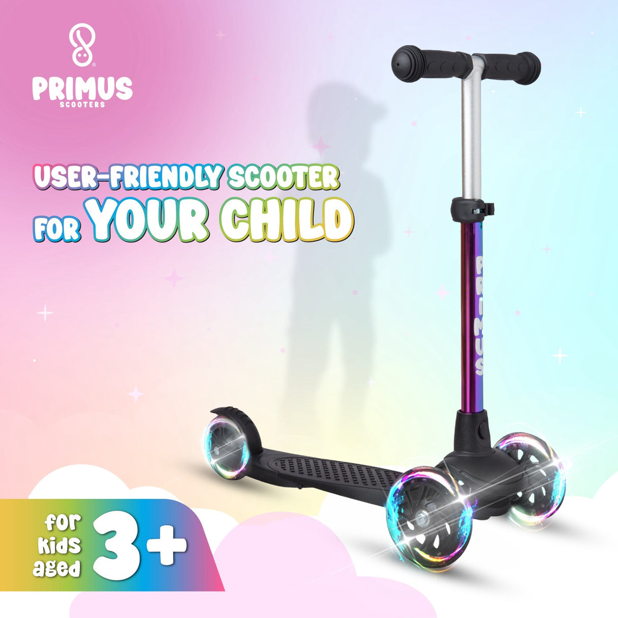 Primus Rainbow Filius Trehjulet Løbehjul Til Børn