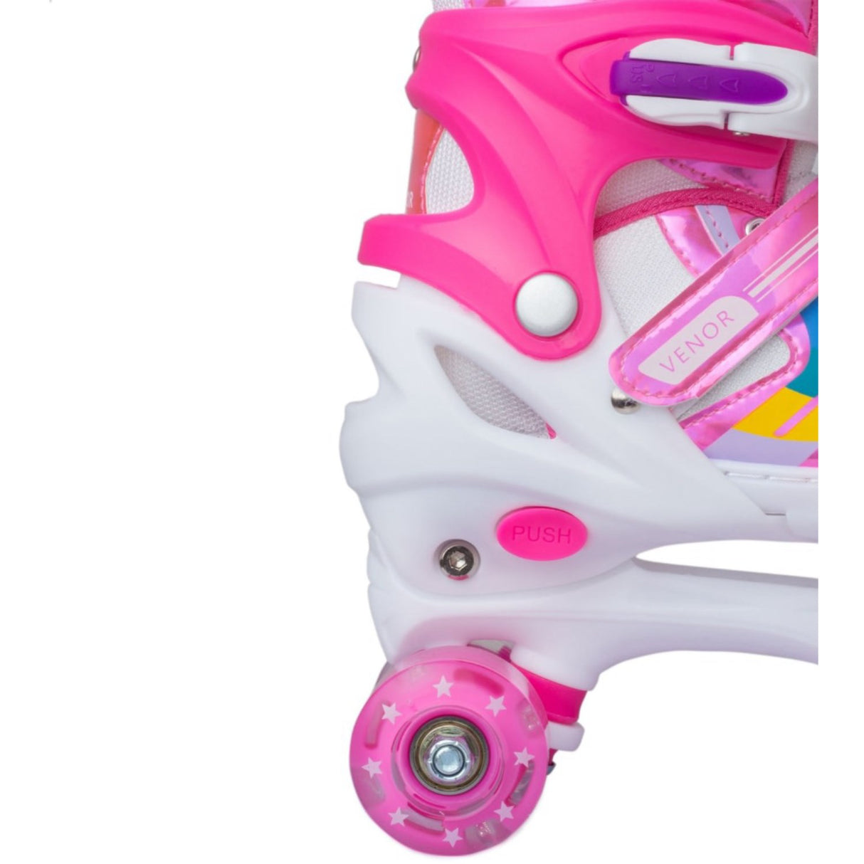 VENOR Shiny Pink Ignite LED Side-By-Side Rulleskøjter