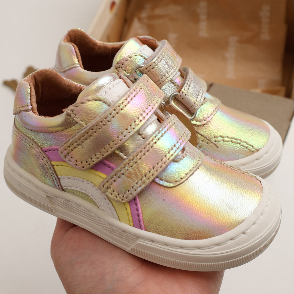 Bisgaard Galaxy Rainbow Low Velcro Sko