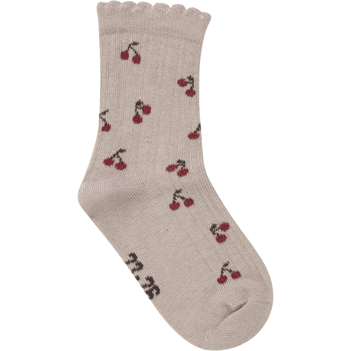 Minymo Light Taupe Strømper Med Lettuce Hem 2-Pak