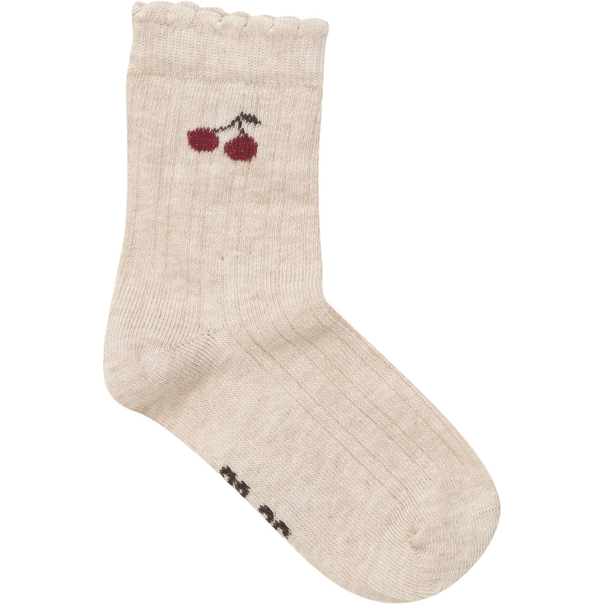 Minymo Light Taupe Strømper Med Lettuce Hem 2-Pak