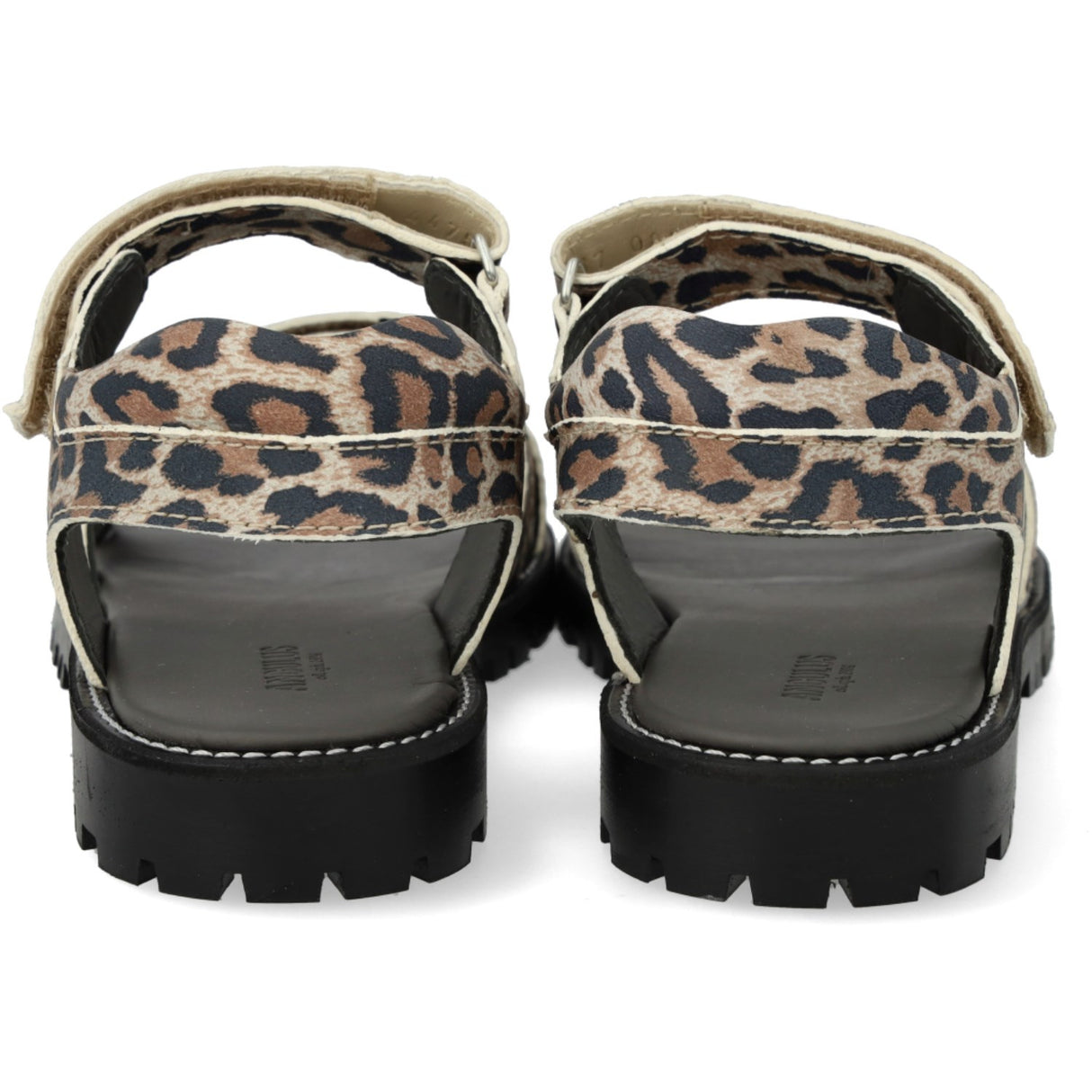 Angulus Leopard Suede Justerbar Lædersandal Med Velcro