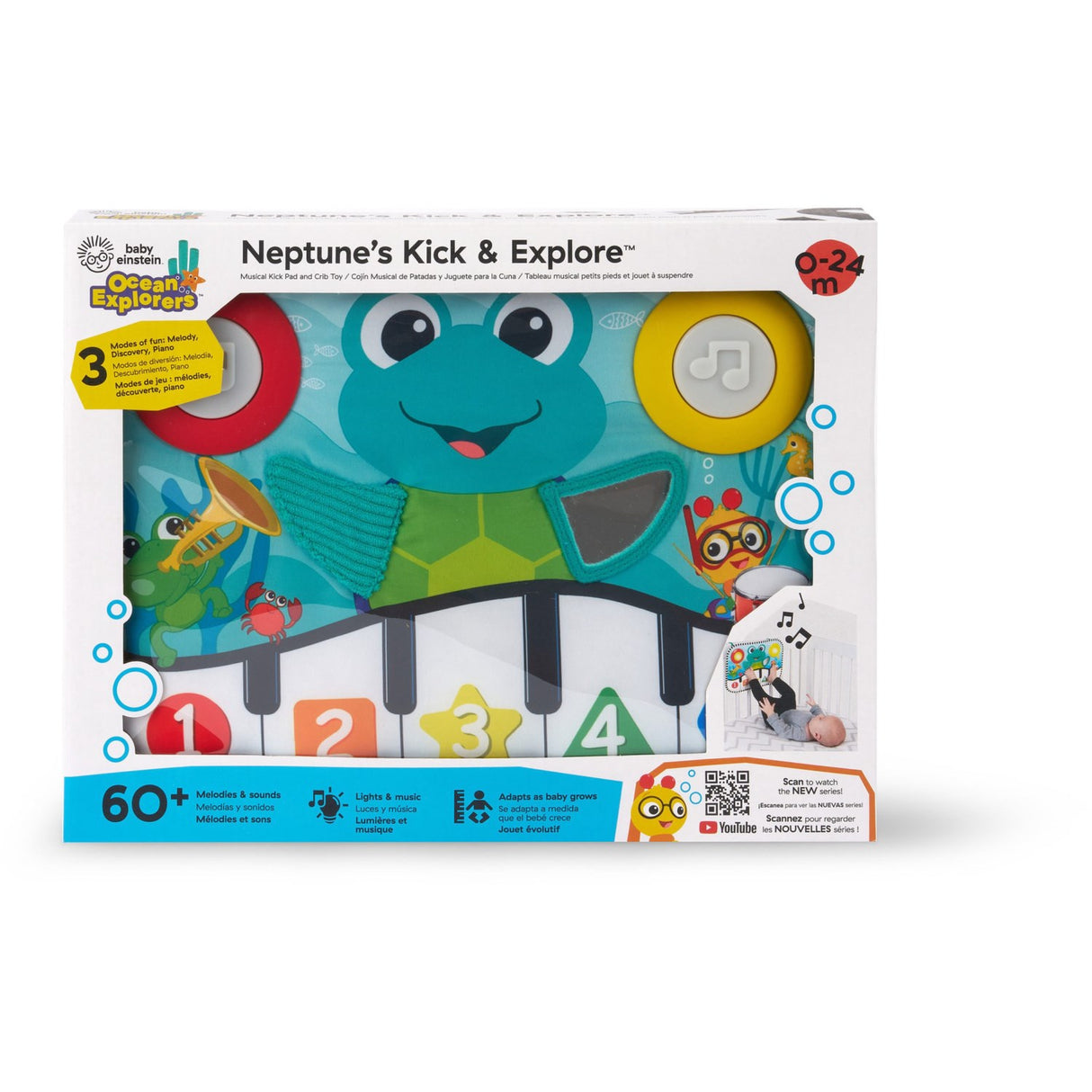Baby Einstein Musical Kick Pad And Crib Legetøj Neptune's Kick & Explore™