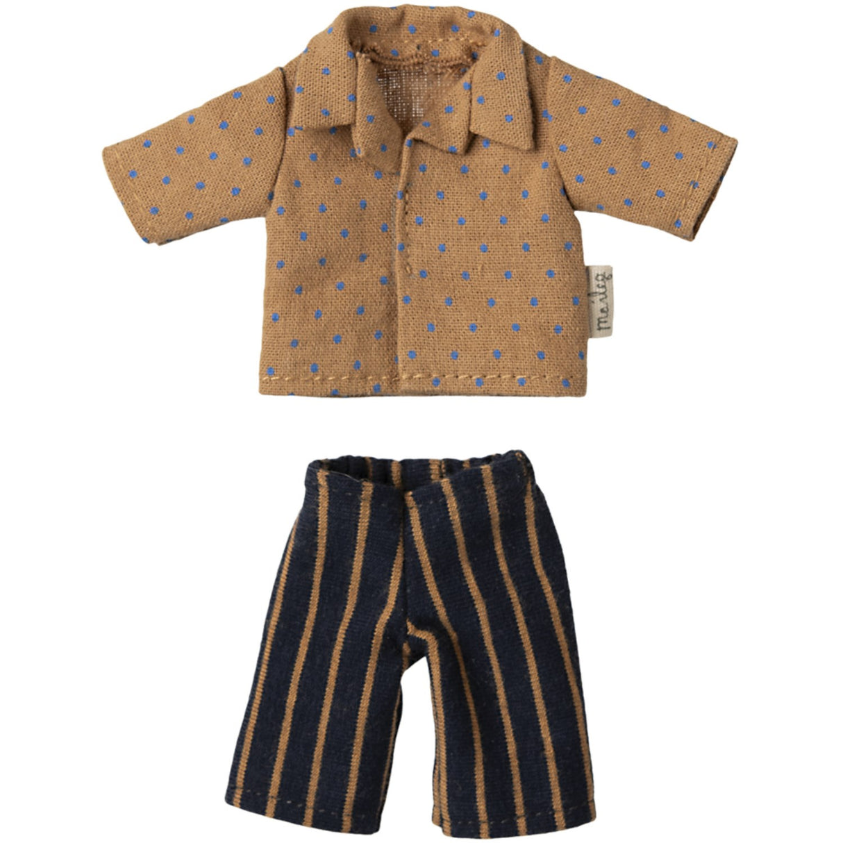 Maileg Skjorte Og Stripede Bukser, Far Mus