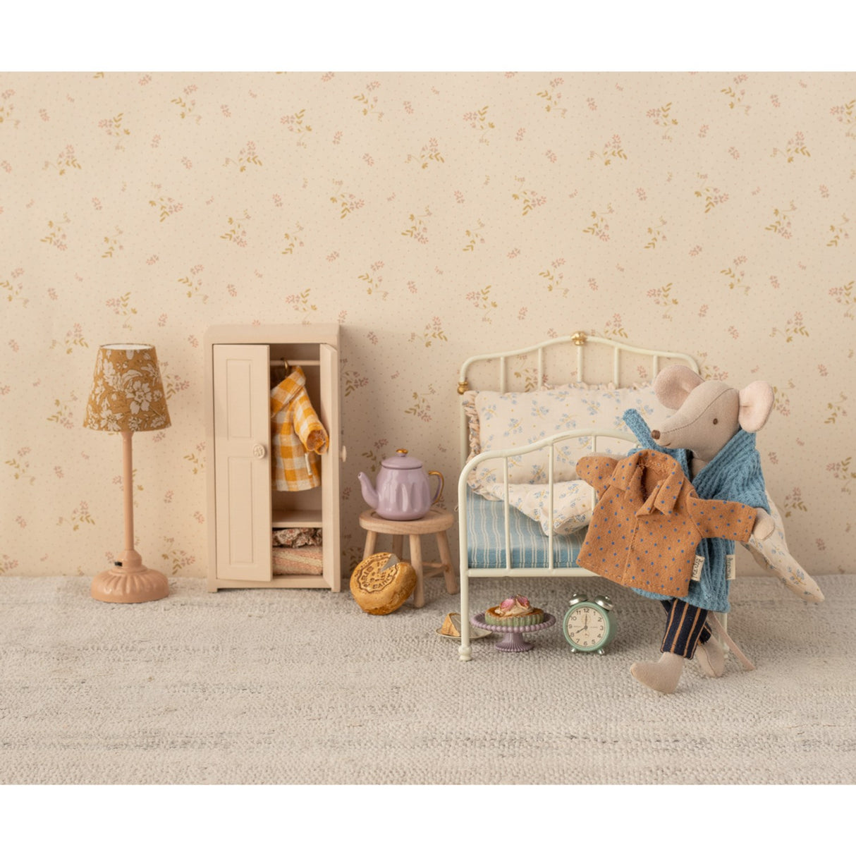 Maileg Skjorte Og Stripede Bukser, Far Mus