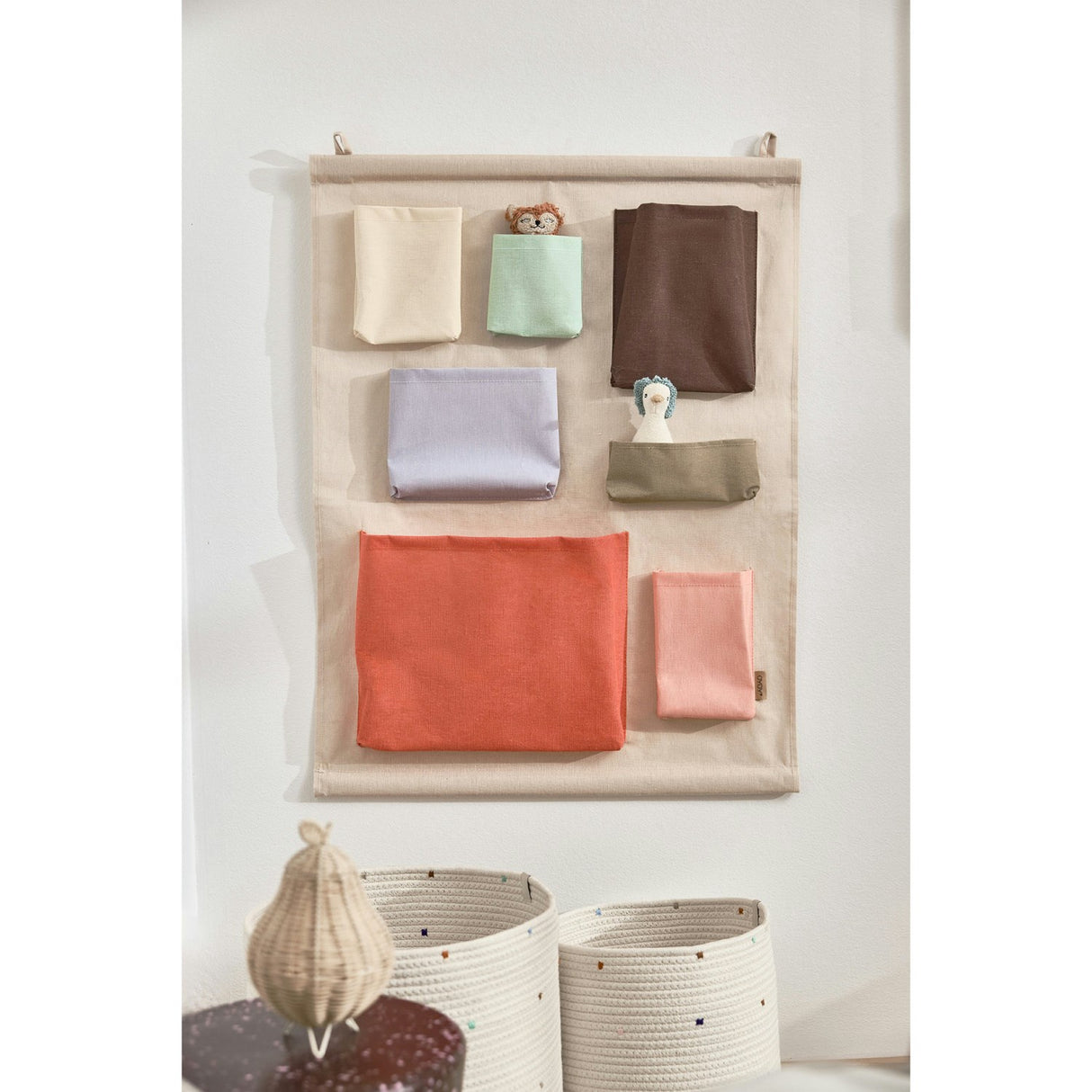 OYOY Mellow Konfetti Bomuld Rope Kurv 2-Pak