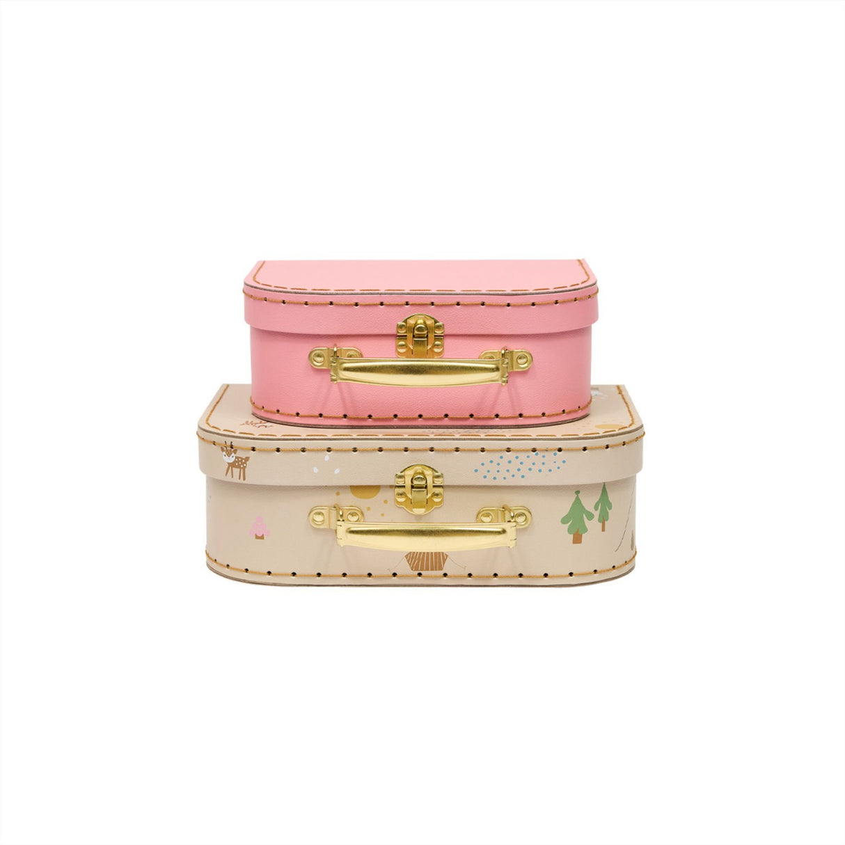 OYOY Friends In The Forest Deer & Duck Mini Kuffert 2-Pak