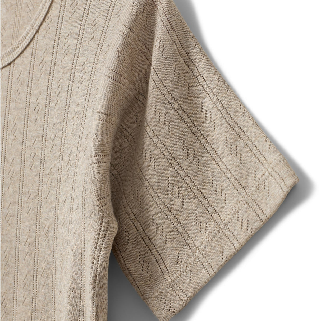 Sofie Schnoor Beige Pipersy Pointelle T-shirt