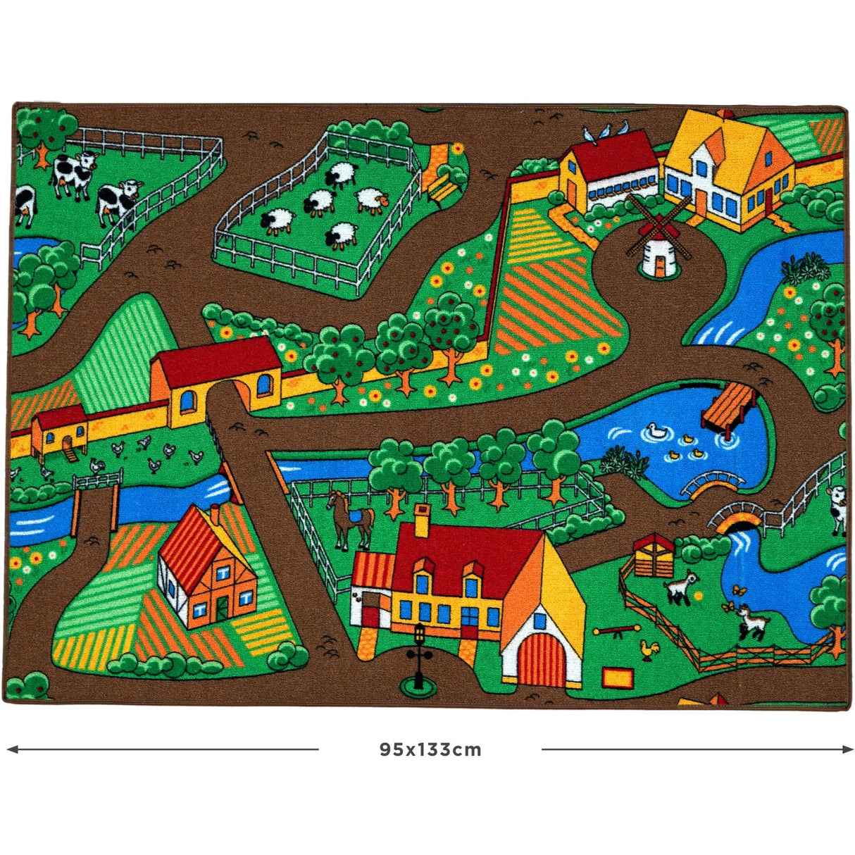 Rebel Roads Farm Life Gulvtæppe - 95 X 133 Cm