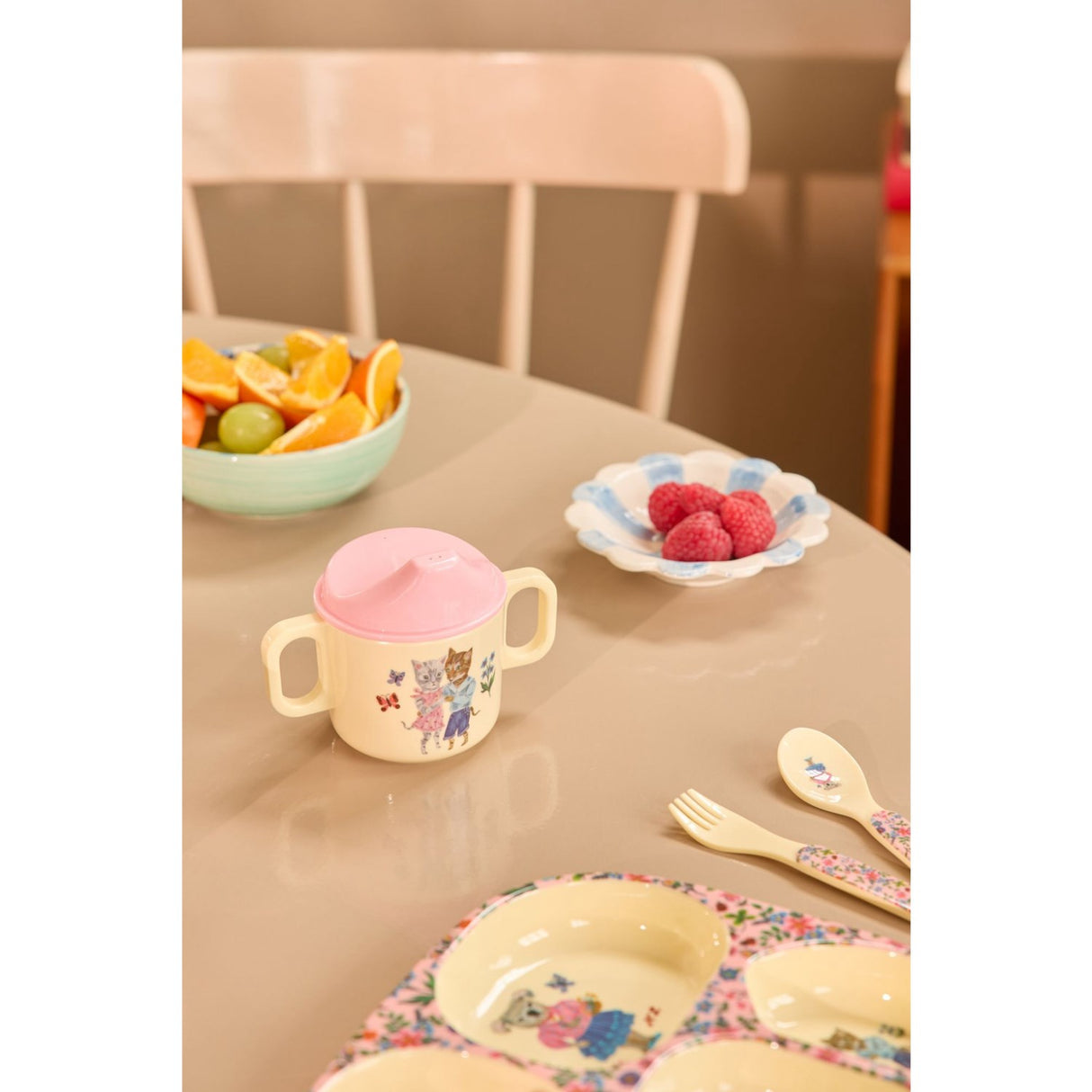 Rice Nathalie Lété Theme Pink Melamine 2 Håndtag Tudekop