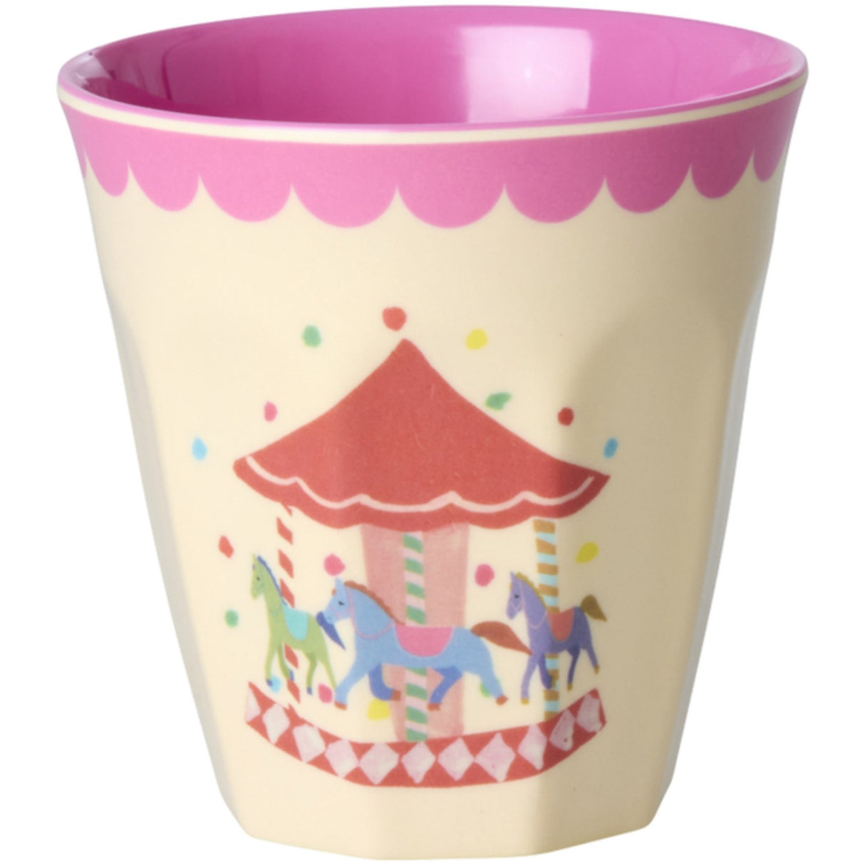 Rice Fun Fair Print Pink Melamine Kopper Small 6 Pak